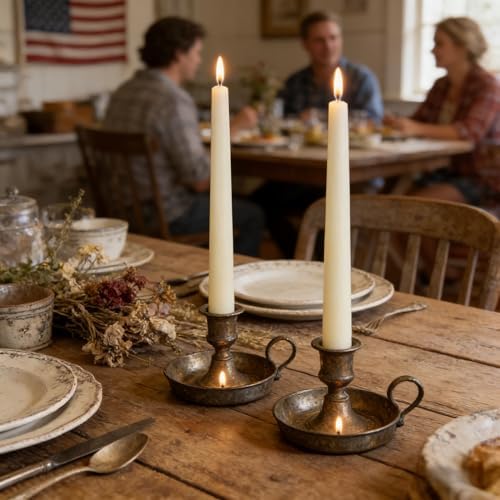 Ivory Taper Candles Unscented, 10 Inch Tall Dinner Table Candles - Image 6