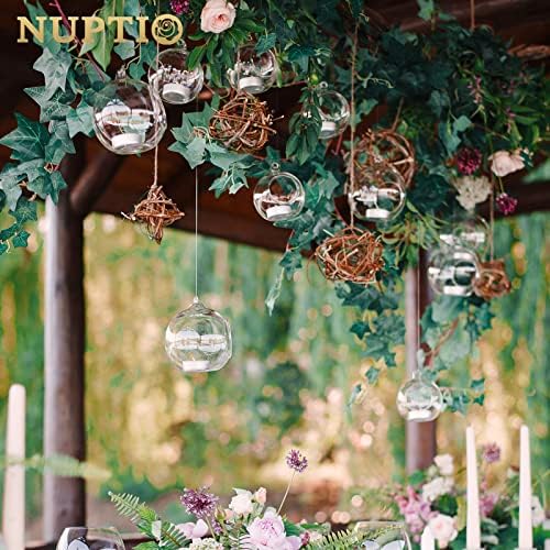 NUPTIO Hanging Hanging Tealight Candle Holders, 8 Pcs, 3.15 Inch - Image 4