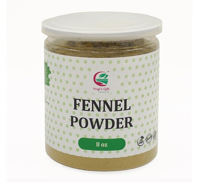 Fennel Seed Powder 8 oz – Finely Ground Sweet & Aromatic Fennel for Cooking, Herbal Tea & Baking – Smooth Texture, Easy Blending Spice – Yogi’s Gift®