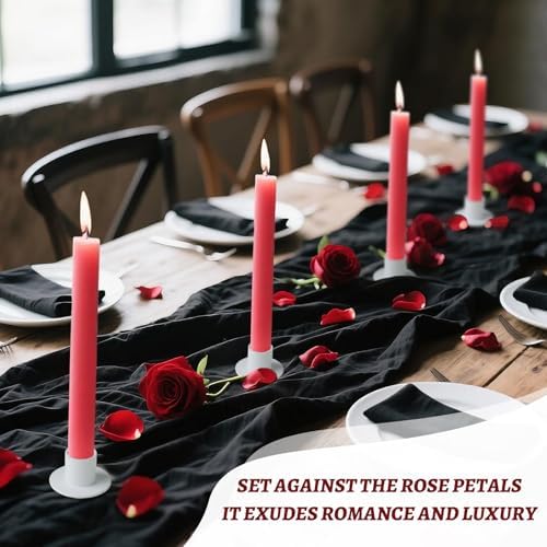 48Pcs White Metal Taper Candle Holders Set - 2"×1" Elegant Bulk Heavy Base Candlestick Centerpieces for Table Decor, Wedding, Anniversary, Dinner Party - Image 5
