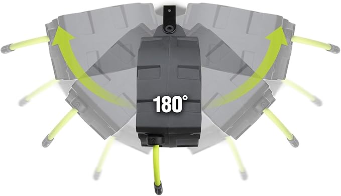 Flexzilla Retractable Enclosed Plastic Air Hose Reel, 3/8 in. x 30 ft, Heavy Duty, Lightweight, Hybrid, ZillaGreen - L8232FZ
