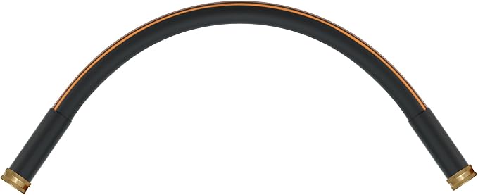Atlantic Female to Female Heavy Duty Garden Hose 5/8 Inch x 2 ft Black Water Hose Short Connection Leader Hose 2 Foot