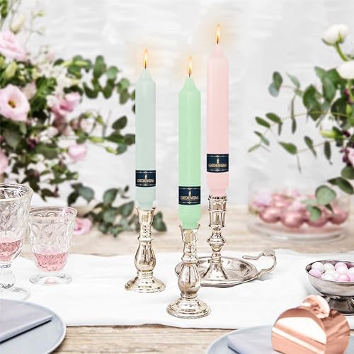 Pink Candlesticks Short Taper Candle,9inches Colorful Candle Sticks Dripless Tapered Candles for Home Decor Weddings Festive Party Holiday,30D-LIGMIX - Image 3