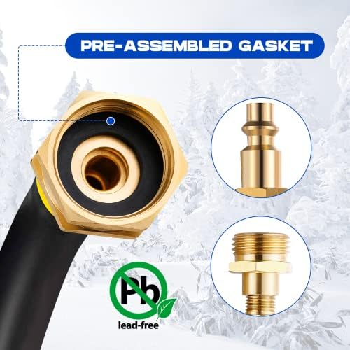 RV Winterizing kit & Sprinkler Blowout Adapter with shut off valve Air compressor Quick-Connect plug garden hose Water Blow Out Fitting for Winterize Sprinkler Systems, Camper,Motorhome - Image 6
