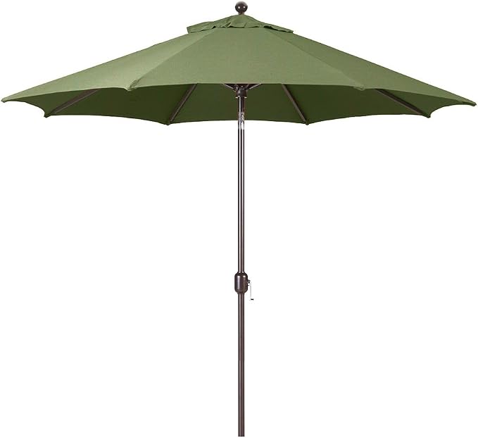 9-Foot Galtech (Model 737) Deluxe Auto-Tilt Umbrella with Antique Bronze Frame and Sunbrella Fabric Fern (Includes Extended Frame Warrantee)