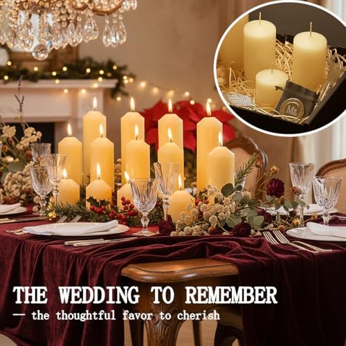 18 Pcs Ivory Pillar Candles Bulk Set，3 Different Lengths 2 x 3/4/6 Inch (6 Each)，Hurricane Candles，Dripless Unscented Smokeless，Gives You a Better Atmosphere When Organizing an Event Party. - Image 5
