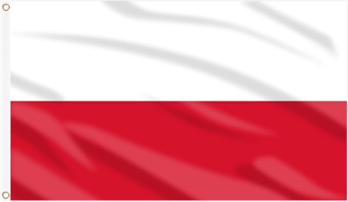 AhfuLife 2 Pcs Polish Flag Poland Flag 3x5 Ft, Large Polish National Flags for Outside - Double Side with Brass Eyelets for Olympic Party Decorations, Bar Garden Street Decoration Indoor Outdoor