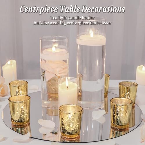 UPBUD Gold Votive Candle Holders Set of 24 - Image 5