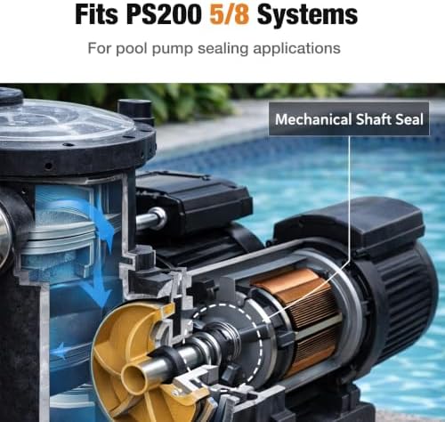 PS-200 5/8 in Pool Pump Shaft Seal, Replaces 354545, 2 Pack | Compatible with Aqua-Flo XP, XP2 and XP2e pumps; also replaces AS-200, 92500150 and SPX2700SA