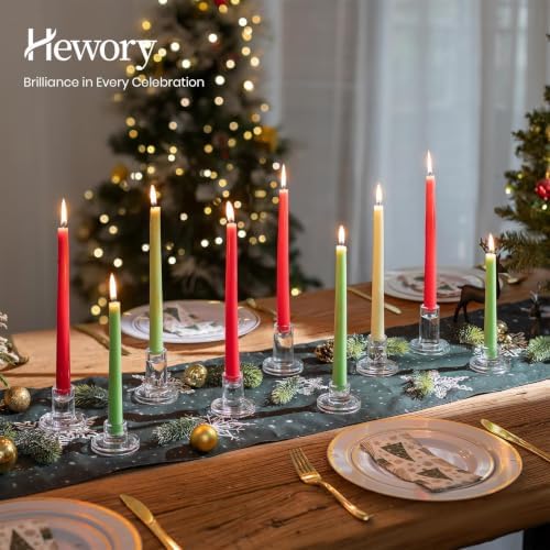 Hewory Clear Taper Candle Holders Bulk: 24PCS Glass Candlestick Holders - Image 5