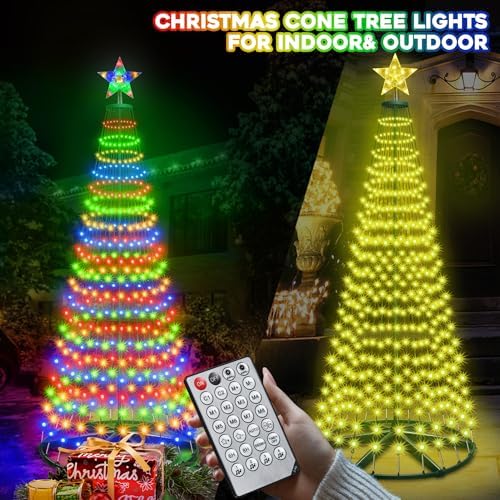 30+ Modes Smart Prelit Christmas Cone Tree with Lights 4ft 119 LED - Image 2