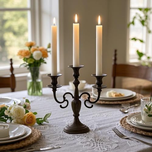 12-Pack Ivory Taper Candles, 10 Inch Unscented Dripless Candlesticks, Long-Lasting Burn Time of 7-8 Hours, Perfect for Home Décor, Weddings, and Events - Image 3