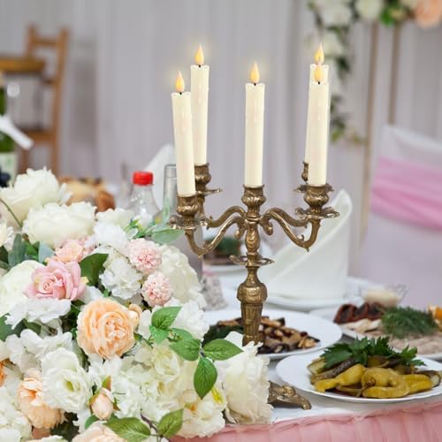 Baquler 24 Pcs 6.5" Ivory Flameless Taper Candle LED Stick Battery Operated - Image 5