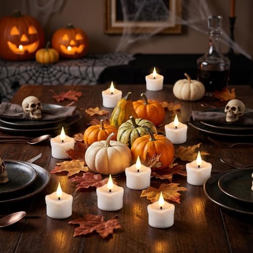 GenSwin Wax Rechargeable Tea Lights Candles Votive Battery Operated Remote - Image 7