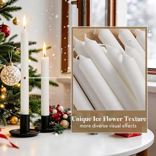 Ashlux Palm Taper Candles 12Pack, 10 Inch Unscented Dripelss Candlesticks - Image 6