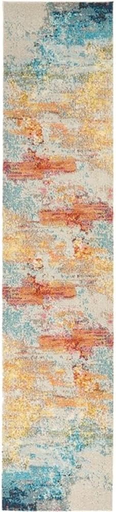 Nourison Home Celestial Sealife 2'2" x 14' Area Rug - Easy Clean, Non Shedding, Bed Room, Living Room, Dining Room, Kitchen (14' Runner)