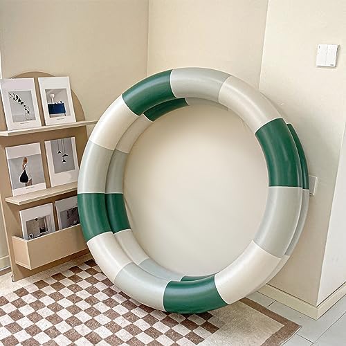 Inflatable Pool Baby Retro Blow Up Swimming Pool Family Cute Thickened Water Pool (Green Stripe)