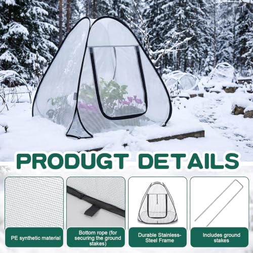 4 Pcs Plant Covers Freeze Protection, 28 x 28 x 30 in, White - Image 3