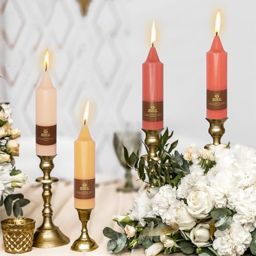 Dripless Taper Candles Orange Candlesticks,Gedengni 7 inches Long Tapered Candle Tall Candle Sticks Colorful Dinner Candles for Home Decor Wedding Holiday Party,4pcs-18ORGRA - Image 6
