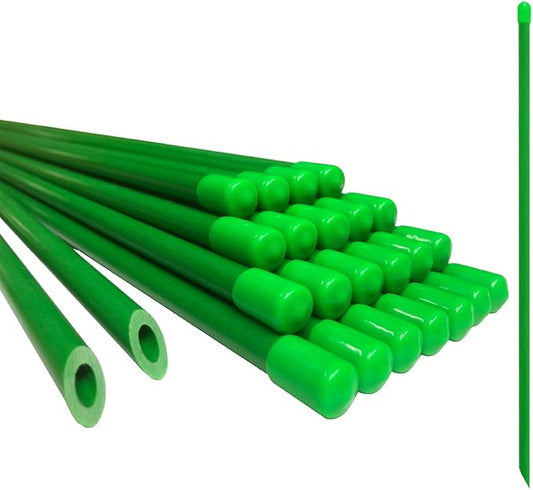 Garden Stakes 6FT 72 inch Sturdy Fiberglass Material Plant Sticks Support, Tomato Stakes, Pack of 20