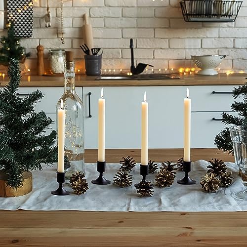 Sziqiqi Black Candlestick Candle Holders Set of 6 for Halloween Table Decor - Image 3