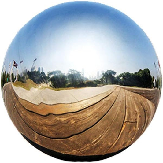 Stainless Steel Gazing Ball, Mirror Polished Hollow Ball Reflective Garden Sphere, Floating Pond Balls Seamless Gazing Globe for Home Garden Ornament Decorations (15CM X 1PCS)