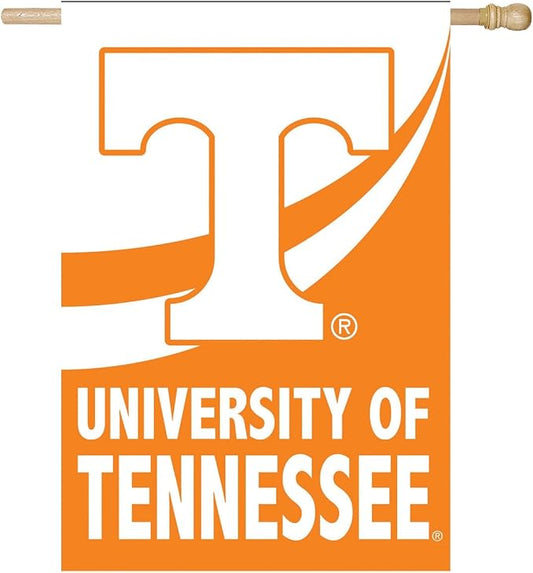 Team Sports America NCAA University of Tennessee House Flag, 28 x 44, Double Sided Garden Flags for Outside, Outdoor College Flags & Banners for Gardens Patio, Indoor Wall Decor Flag for Room