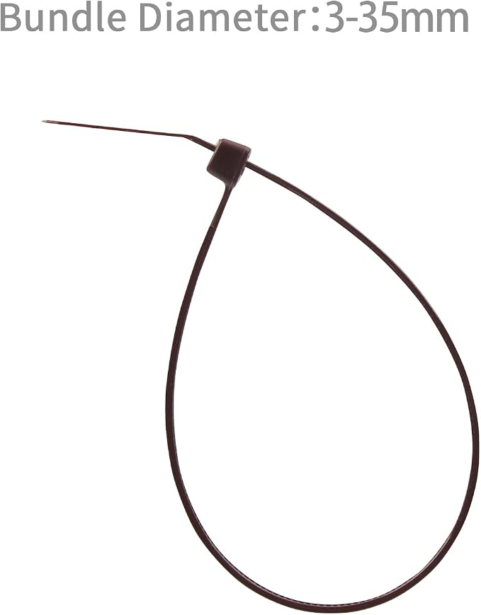XINGO 1000 PCS 6 inch Brown Zip Ties, 18lb Strength, Small Tie Wraps Self-Locking Nylon Zip Ties for Indoor and Outdoor Use