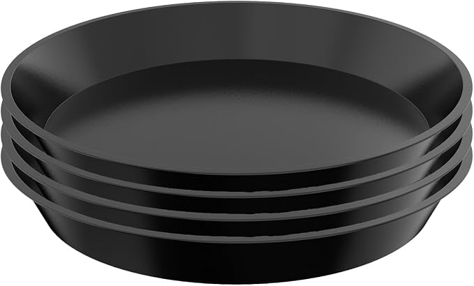 Plant Saucer 4 6 8 10 12 Inch, 4 Pack Plant Tray for Planter Pot, Plastic Flower Pot Saucers Drip Water Trays for Indoors and Outdoors (10 Inch)