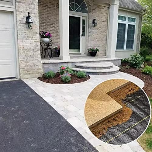 EXTRAEASY 6ft x 100ft Garden Weed Barrier Landscape Fabric,Weed Block Fabric Heavy Duty 3.2OZ,Woven Mulch for Landscaping Ground Cover Weed Control Fabric, Black Garden Bed Liner