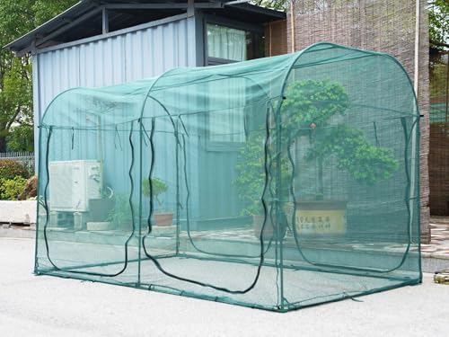 Poray Large Tunnel 10FTx6FT Plant Netting Cover, 6FT Tall Crop Cage Tomato Netting,Pest Guard Cover for Vegetables &Fruits,Durable Gardening Net for Plant and Animal by porayhut