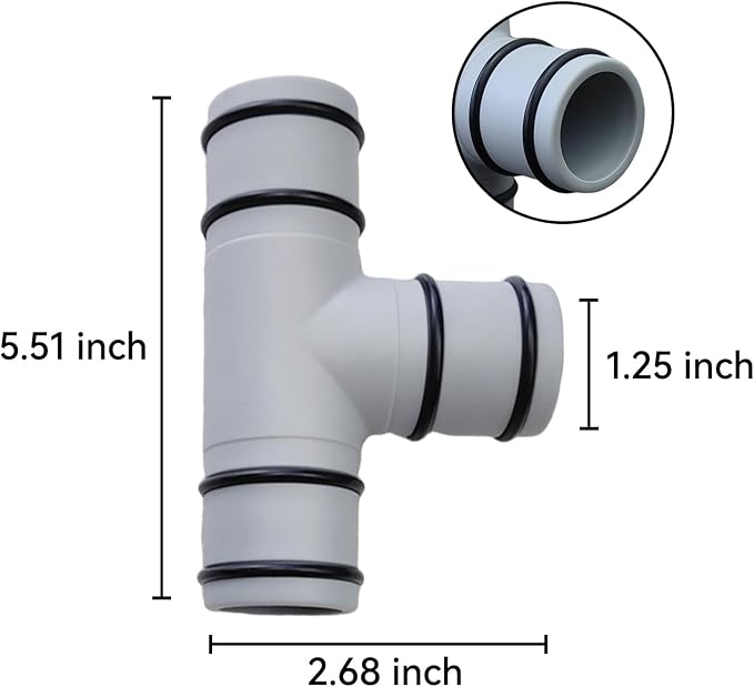 Pool Hose Adapter Connector,1.25” 3 Interfaces Pool Vacuum Hose Adapter for Above Ground Swimming Pool and Pool Filter Pump,Parts Accessories Replacement Form Für