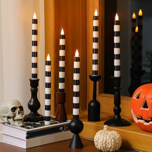 Honoson 6 Pcs Halloween Flameless Taper Candles 10.6 Inch Table Home Decor by Honoson