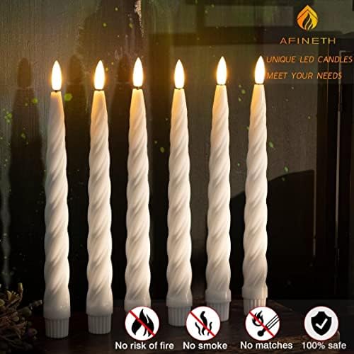 Flameless Taper Candles with 3D Wick, Wax LED Candles with Remote & Timer - Image 5