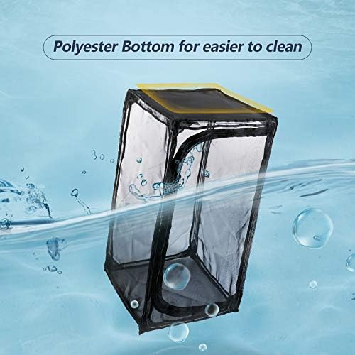 30" Heavy Duty Monarch Butterfly Habitat, Outdoor Collapsible Insect Mesh Cage Terrarium Pop-up with Zipper Protection (Black) - Image 5