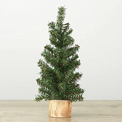2 Small Artificial Canadian Pine Christmas Trees – 10" Mini Pine Trees - Image 2