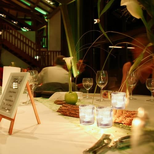 VOHO 24pcs Clear Candle Holder Wedding Centerpieces for Tables Decorations - Image 5