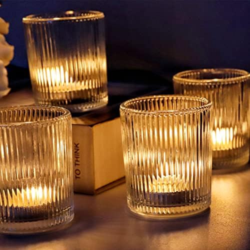 VOHO 24pcs Clear Candle Holder Wedding Centerpieces for Tables Decorations - Image 2