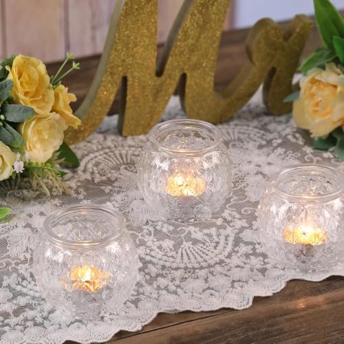 DARJEN 20 Pcs Clear Votive Candle Holder 2.55"x2.6" Tea Light Candle Holder - Image 5