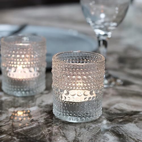 36 PCS Clear Glass Votive Candle Holders Set Hobnail Tealight Candle Holders for Fall Decor, Halloween, Weddings, Birthday Table Centerpiece Decorations - Image 5
