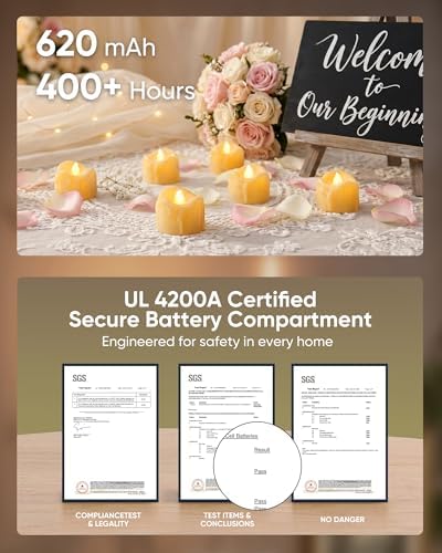 Homemory 24-Pack Remote Flameless LED Battery Tea Light Candles, 400+Hrs - Image 4