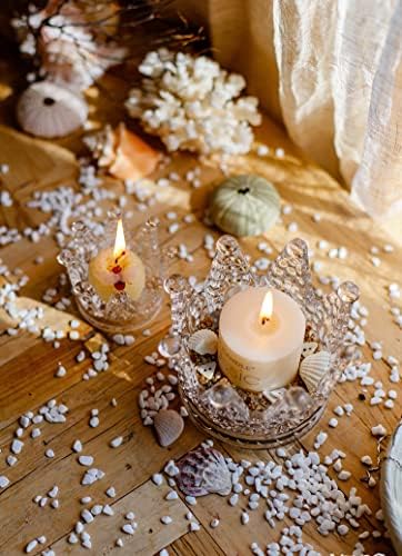 SOUJOY 18 Pack Tealight Candle Holder, Glass Crown Candle Holder, Crystal Votive Candle Stand for Dining Table Centerpiece Home Decor Wedding Part - Image 7