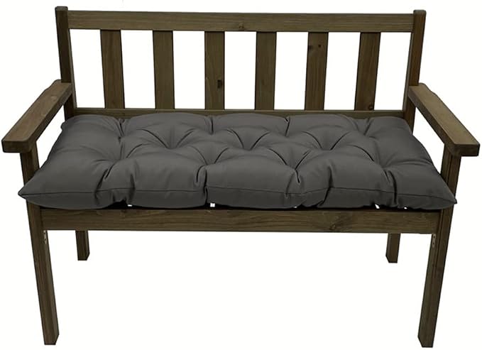 Srutirbo Indoor Outdoor Bench Cushion, Waterproof Swing Cushion Seat Chair Replacement Pads Pillow for Lounger Garden Furniture Patio Metal Wooden (Dark Grey, 47 * 20inch)