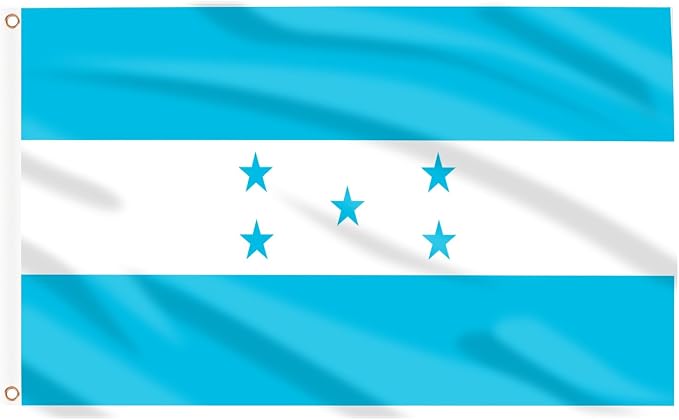 AhfuLife National Flag 3x5 Ft, Large National Flags for Outside - Double Side with Brass Eyelets for Soccer Games National Day Party Bar Garden Decoration Indoor Outdoor（Honduras,1Pcs）
