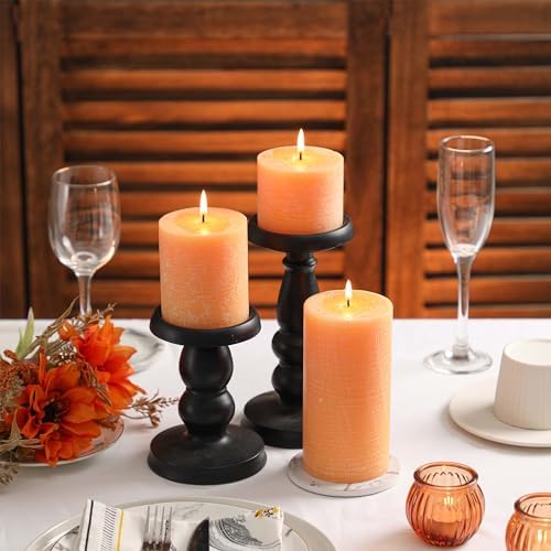 3x4 Inch Fall Yellow Pillar Candles Set of 3 - Unscented Fall Candles, Large Big Candles, Smokeless Dripless Candles for Dinner Fall Table Decor, Home Rustic Decor, Fall Centerpieces for Table - Image 6