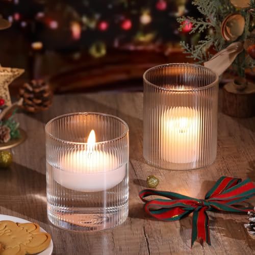Glass Cylinder Vases for Centerpieces - 4 Inch Small Flower Vase for Wedding Decorations, Clear Glass Flower Vases Floating Candle Holder for Table Centerpiece Wedding Home Decor (6 Pack) - Image 4