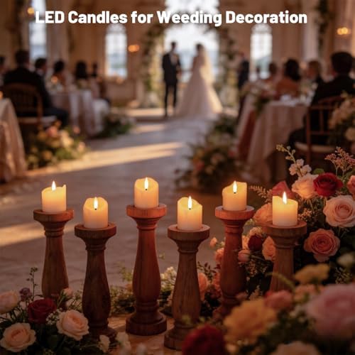 Wondise 2" Real Wax Flameless Votive Candles with Remote Timer - Image 6