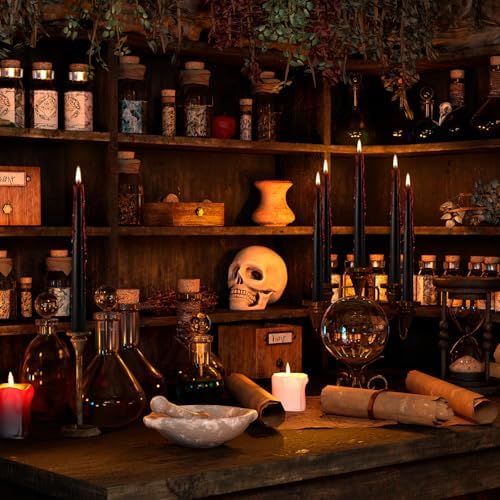 24 Pack 10-Inch Black Bleeding Taper Candles, Vampire Tears Dripping Effect Candles – Unscented Drip Style for Halloween, Christmas, Rituals, Gothic Wedding & Themed Party Decor - Image 6