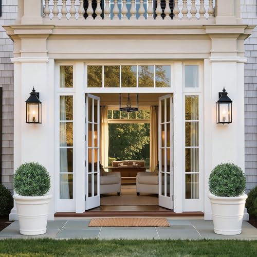 4PCS 24" Artificial Boxwood Topiary Ball Trees with Ground Spike - Image 2