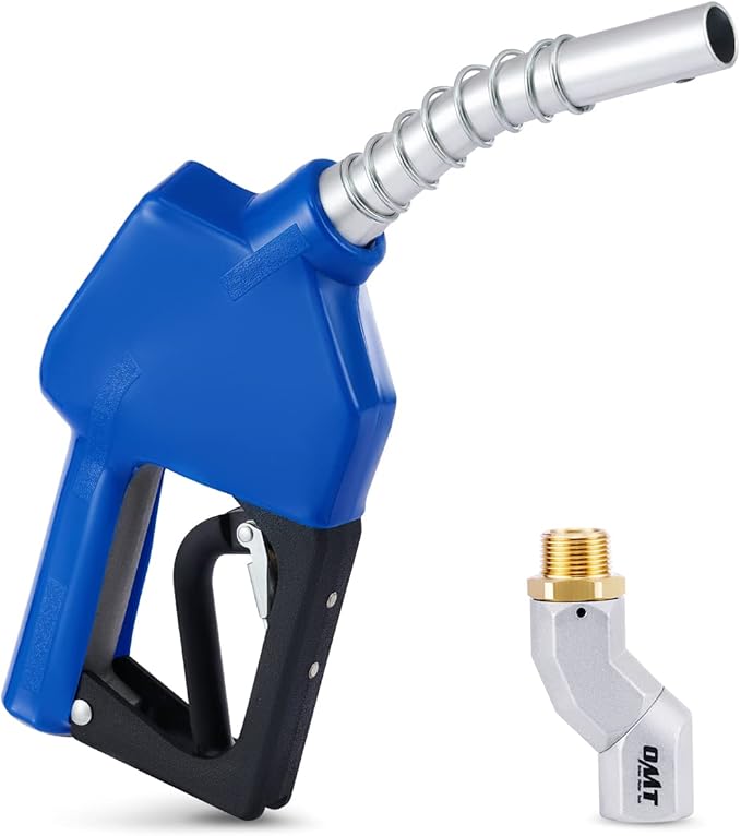 Orion Motor Tech Automatic Fuel Nozzle Kit, 3/4" NPT Auto Shut Off Fuel Nozzle with 360° Hose Swivel, Gas Fuel Transfer Refilling Nozzle with 15/16" Spout 16 gpm Flow Rate